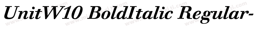 UnitW10 BoldItalic Regular字体转换